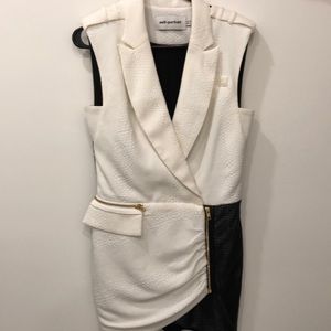 Self portrait edgy tuxedo dress